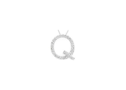 Rhodium Plated | Alphabet Pendants